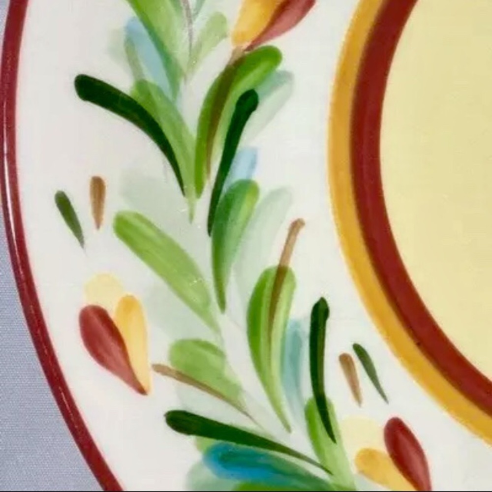 SLAH 2 Siena Dinner Plates Handpainted EUC - Picture 3 of 3